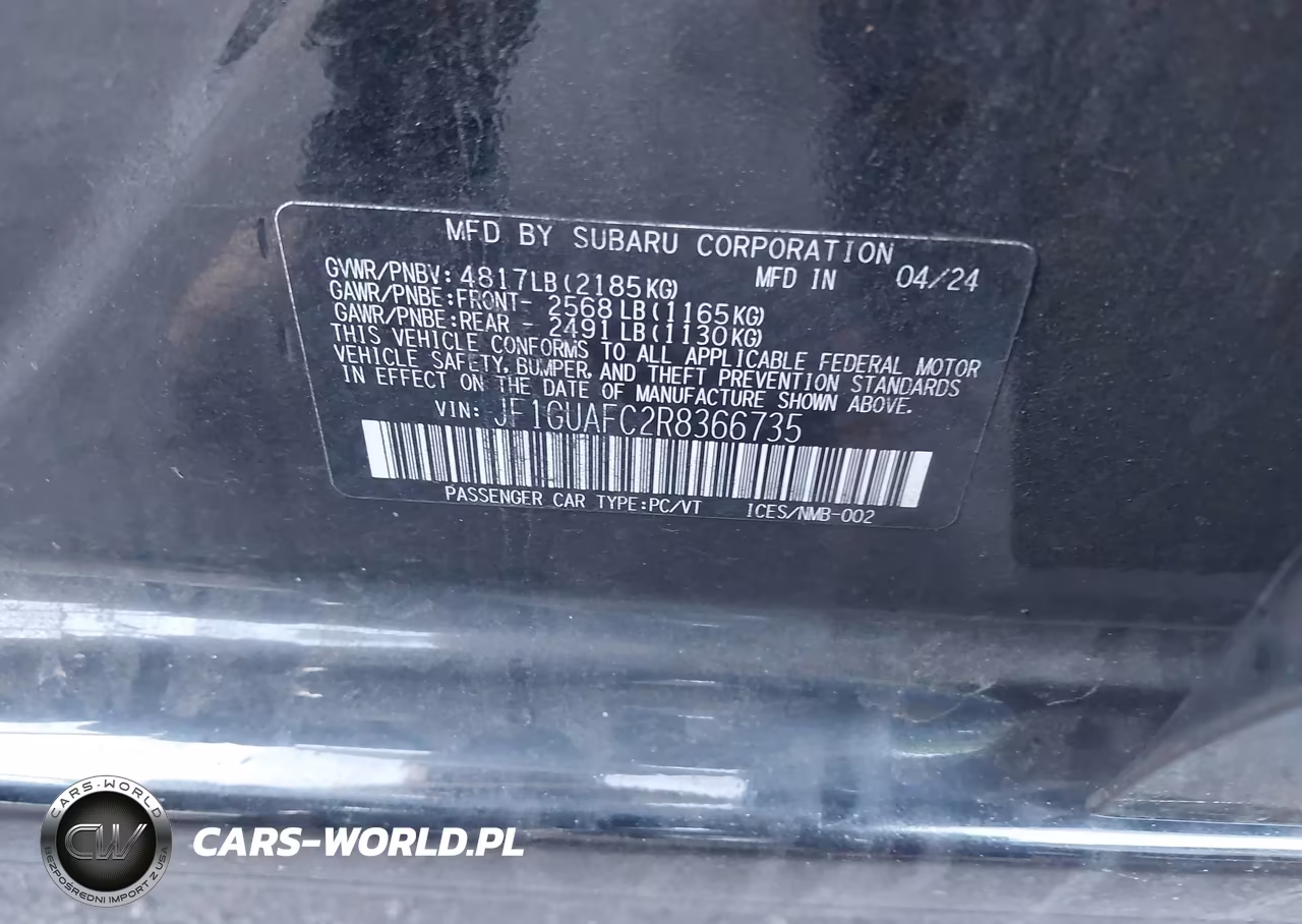 2024 Subaru Impreza Sport 5-Door VIN:JF1GUAFC2R8366735 - 9