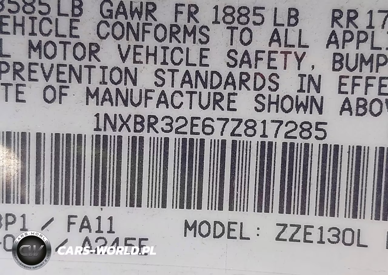 2007 Toyota Corolla Ce VIN:1NXBR32E67Z817285 - 9