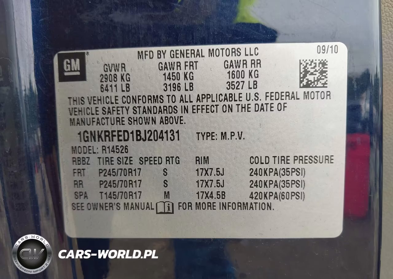 2011 Chevrolet Traverse Ls VIN:1GNKRFED1BJ204131 - 9