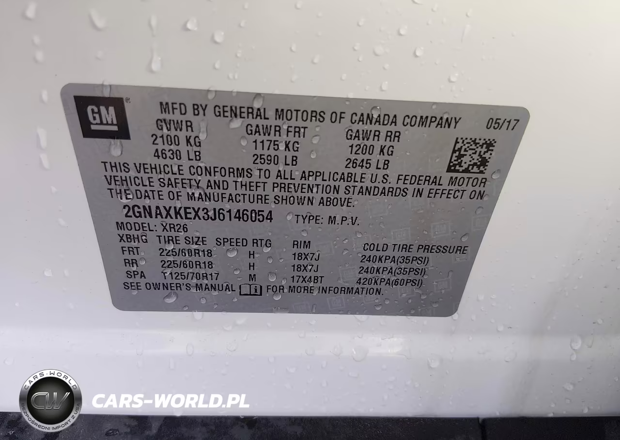 2018 Chevrolet Equinox Lt VIN:2GNAXKEX3J6146054 - 9