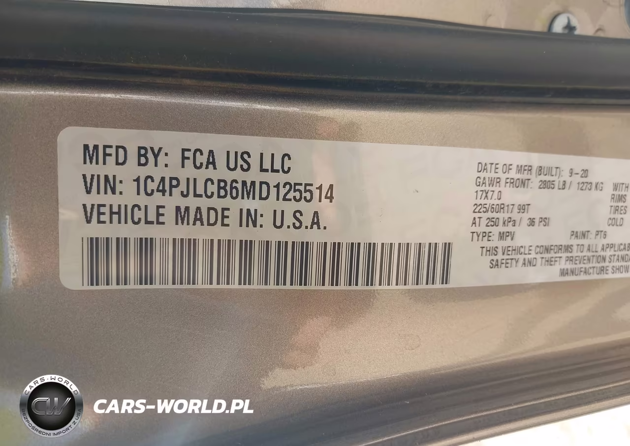 2021 Jeep Cherokee Latitude Fwd VIN:1C4PJLCB6MD125514 - 9