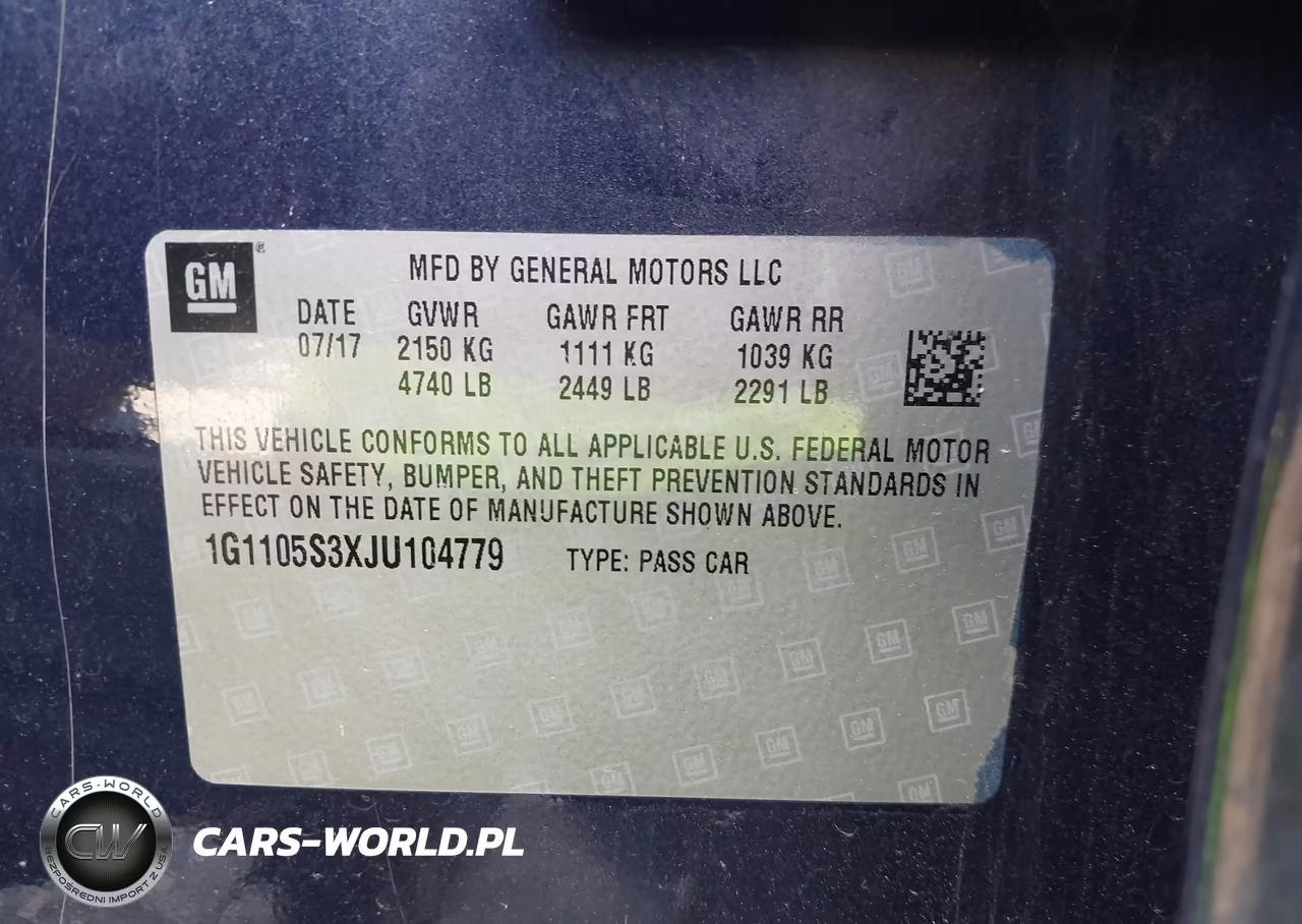 2018 Chevrolet Impala 1Lt VIN:1G1105S3XJU104779 - 9