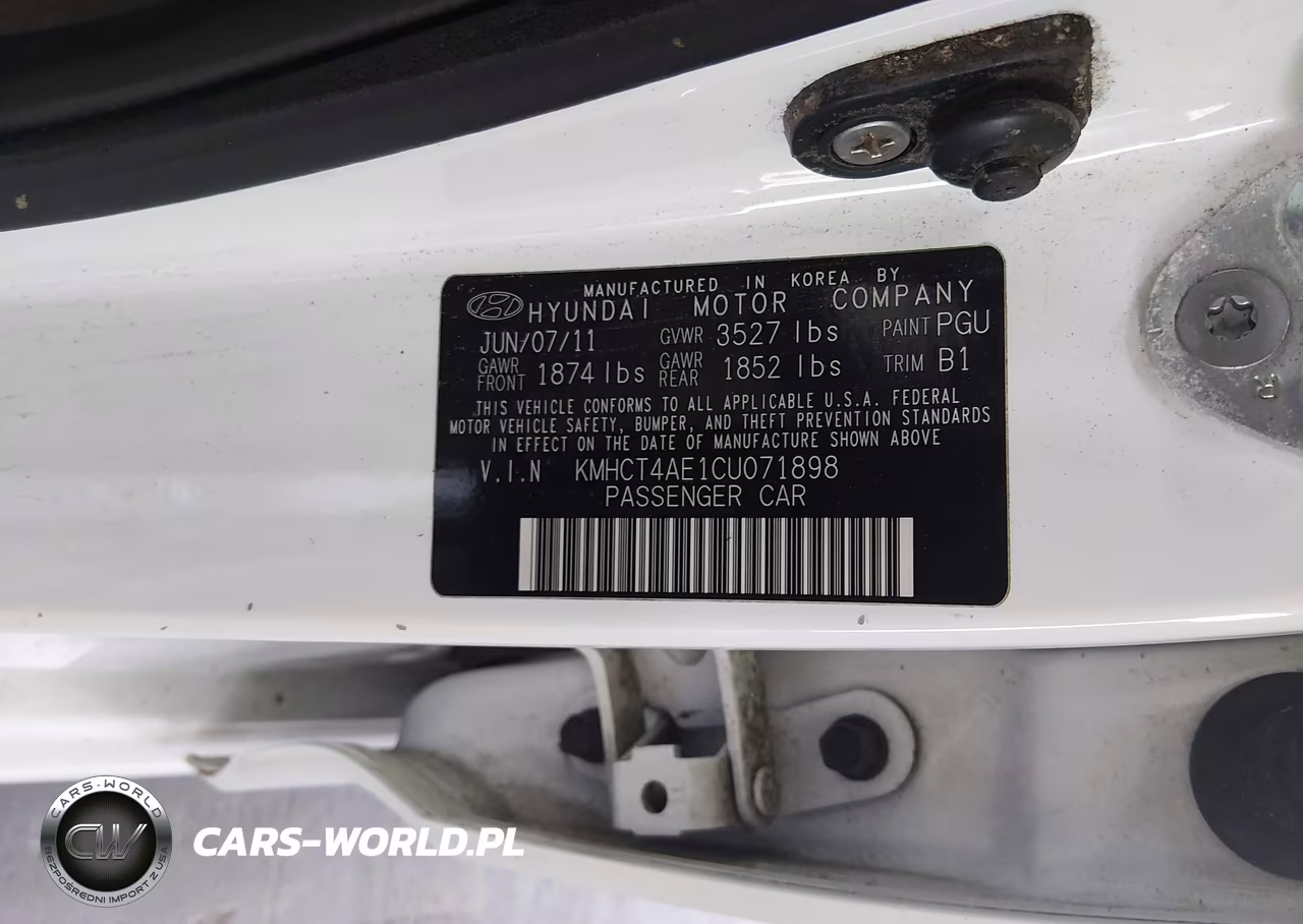 2012 Hyundai Accent Gls VIN:KMHCT4AE1CU071898 - 9
