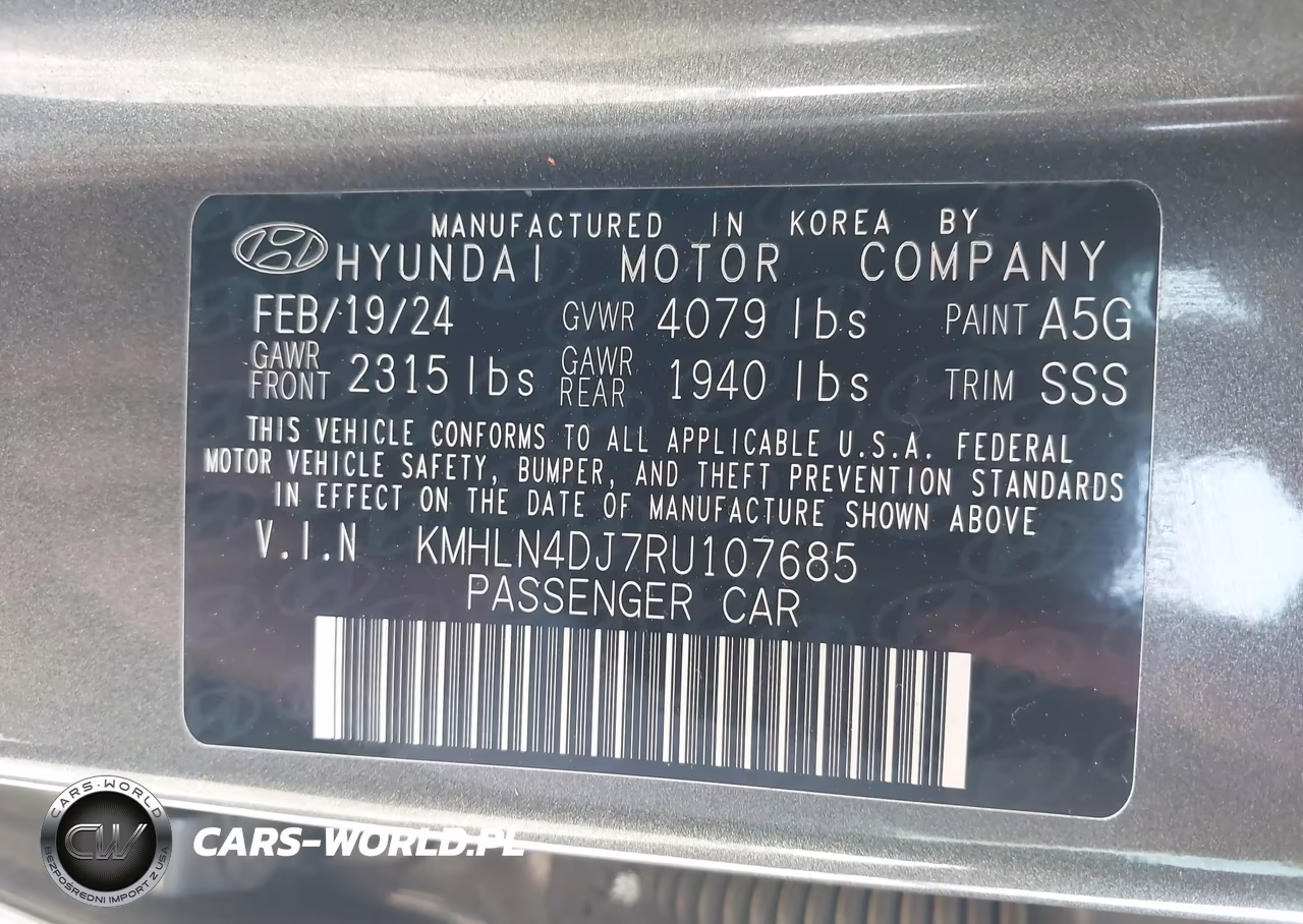 2024 Hyundai Elantra Hybrid Limited VIN:KMHLN4DJ7RU107685 - 9