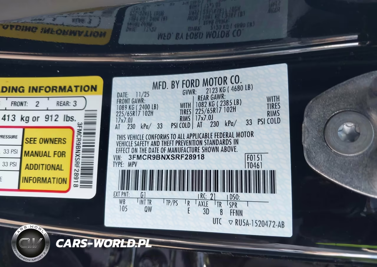2025 Ford Bronco Sport Big Bend VIN:3FMCR9BNXSRF28918 - 9