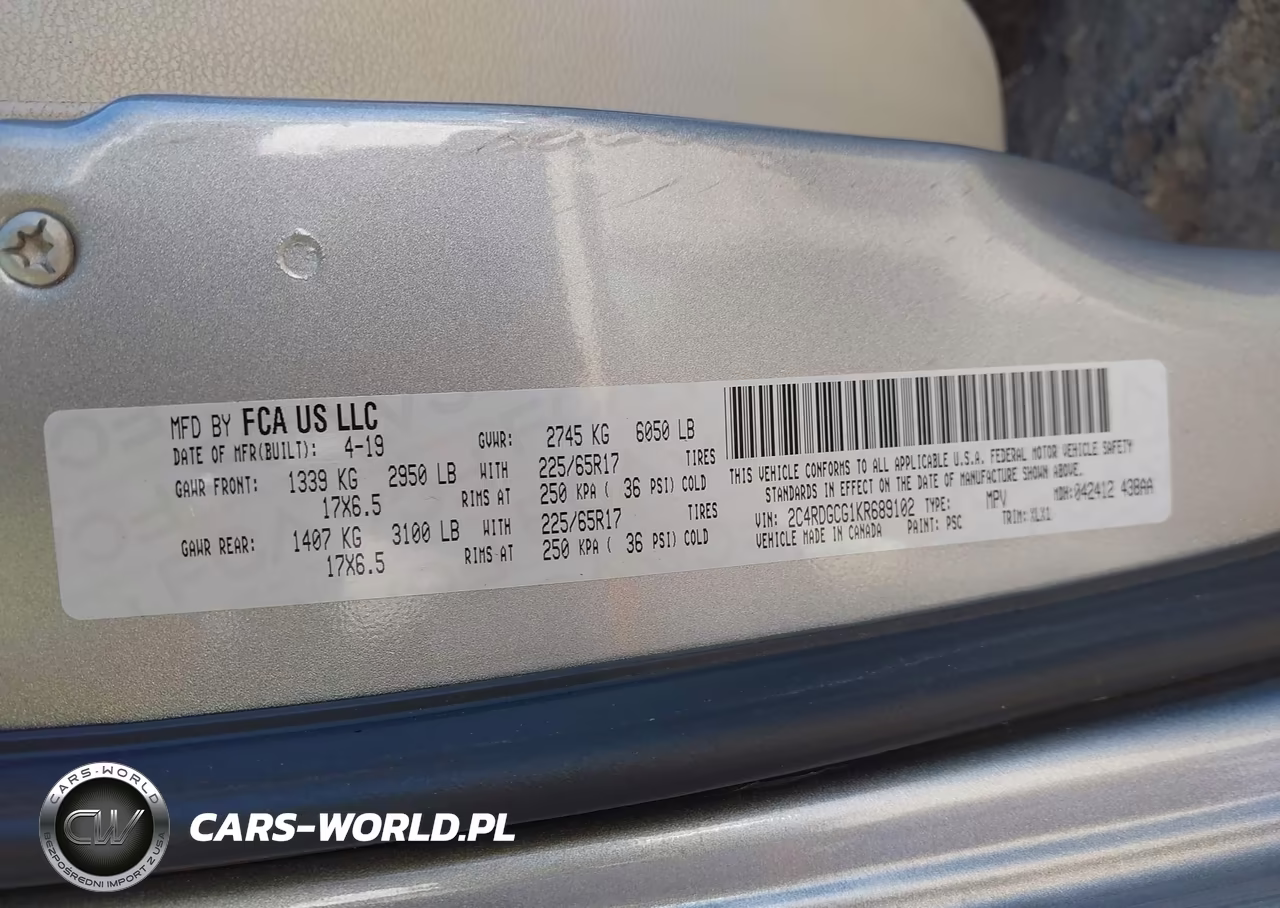 2019 Dodge Grand Caravan Sxt VIN:2C4RDGCG1KR689102 - 9