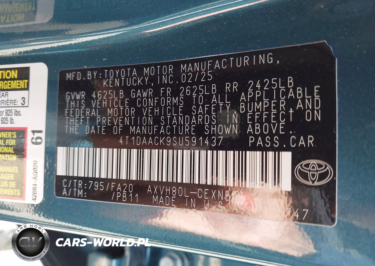 2025 Toyota Camry Le VIN:4T1DAACK9SU591437 - 9