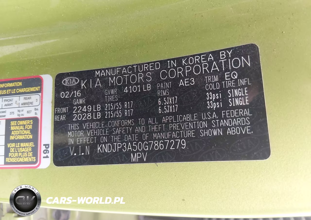 2016 Kia Soul + VIN:KNDJP3A50G7867279 - 9