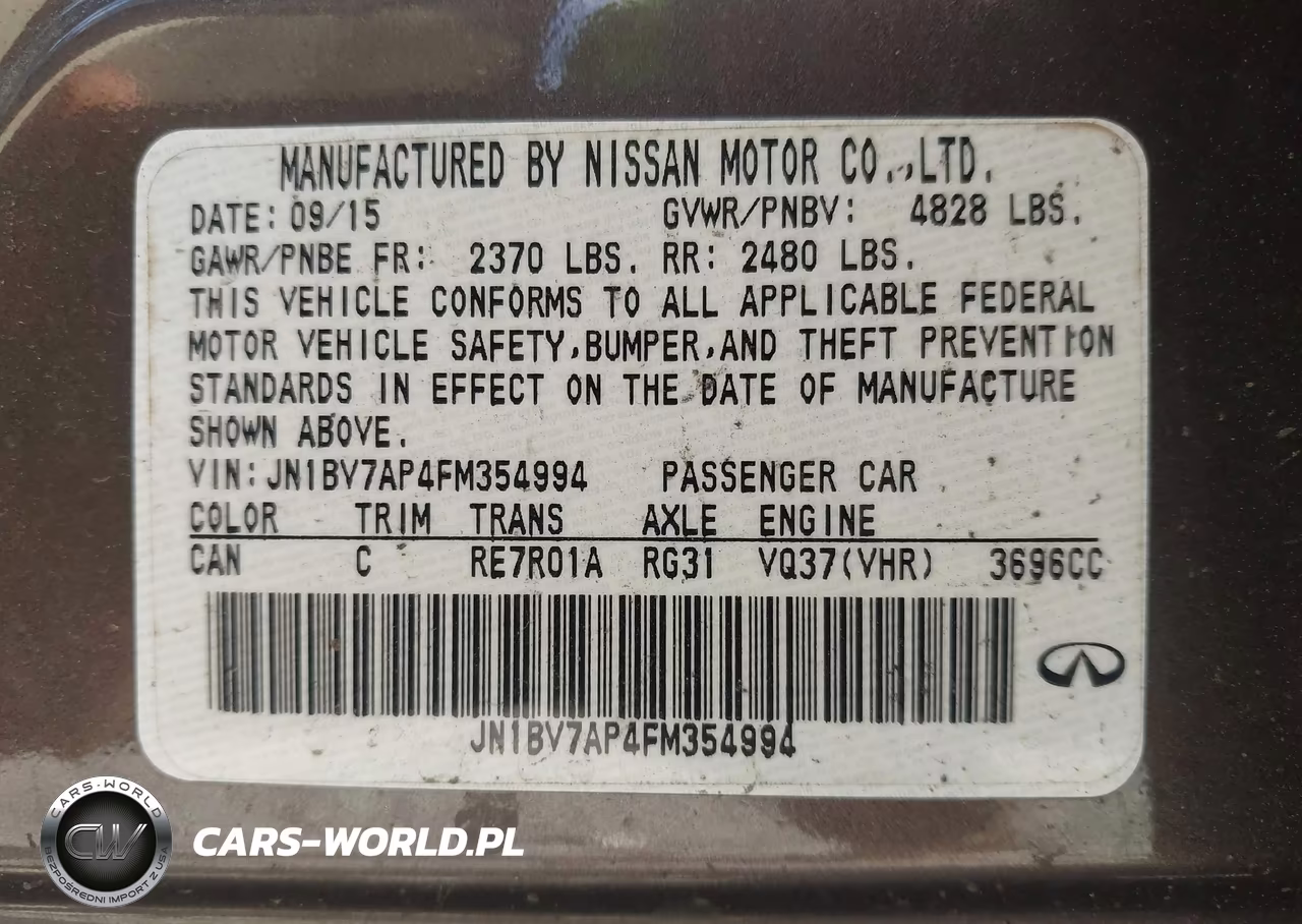 2015 Infiniti Q50 Premium VIN:JN1BV7AP4FM354994 - 9
