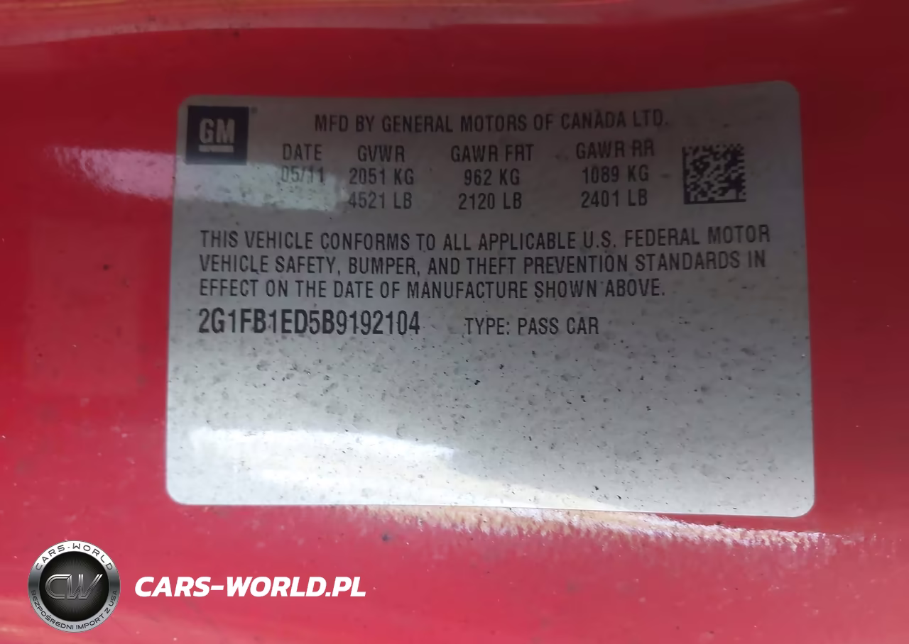 2011 Chevrolet Camaro 1Lt VIN:2G1FB1ED5B9192104 - 9