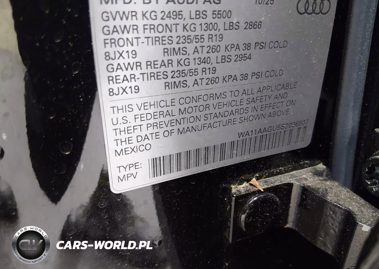 2025 Audi All-New Q5 Premium Tfsi Quattro S Tronic VIN:WA11AAGU5S2096807 - 9