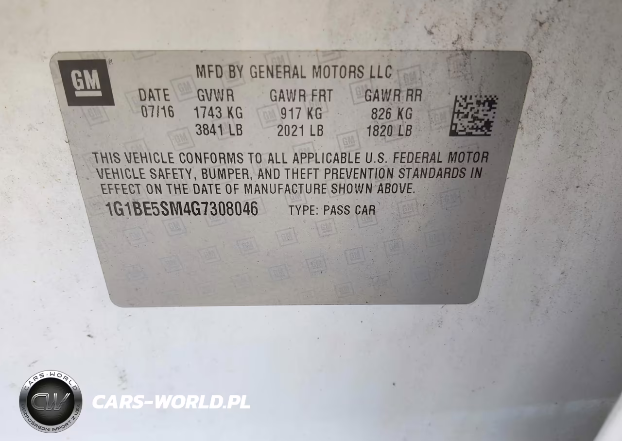 2016 Chevrolet Cruze Lt Auto VIN:1G1BE5SM4G7308046 - 9