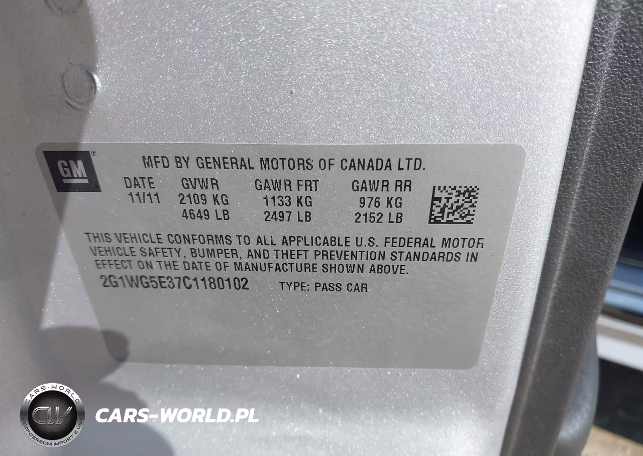 2012 Chevrolet Impala Lt VIN:2G1WG5E37C1180102 - 9