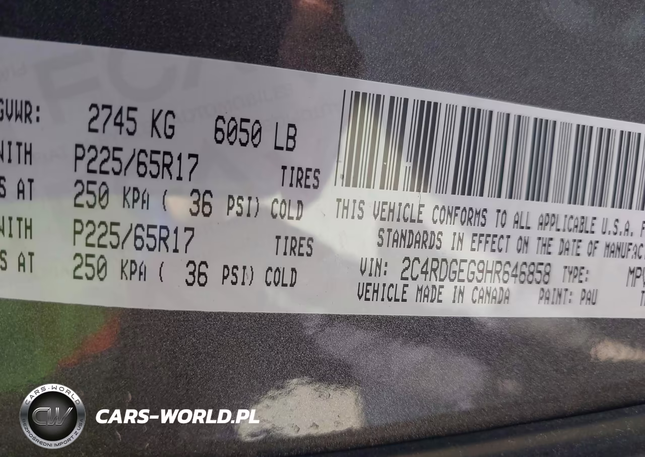 2017 Dodge Grand Caravan Gt VIN:2C4RDGEG9HR646858 - 9