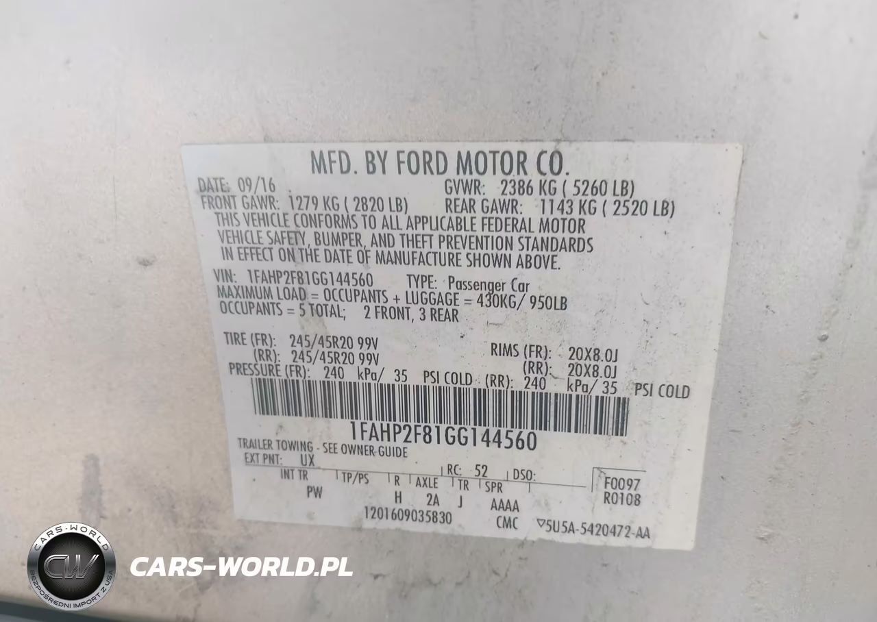 2016 Ford Taurus Limited VIN:1FAHP2F81GG144560 - 9