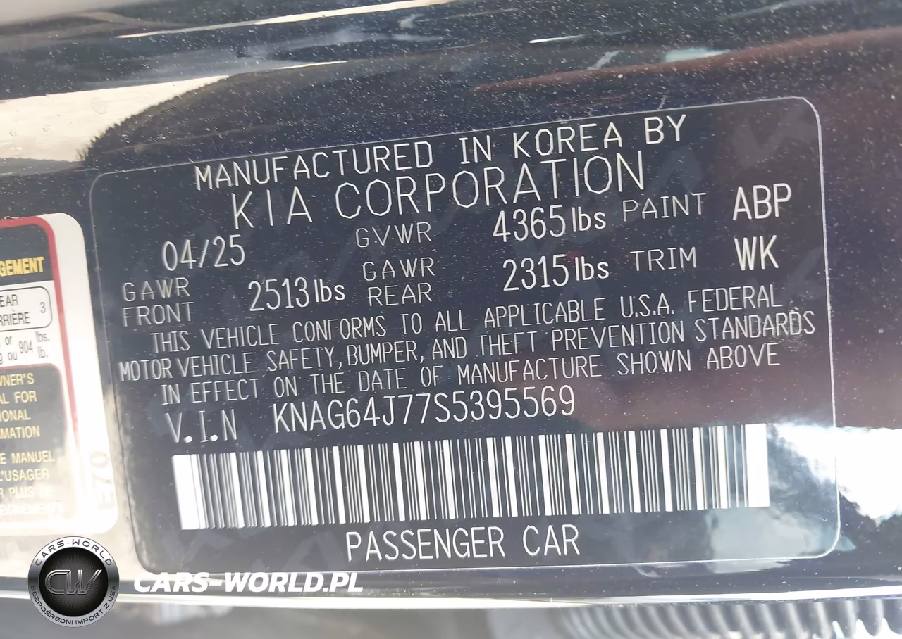 2025 Kia K5 Gt-Line VIN:KNAG64J77S5395569 - 9
