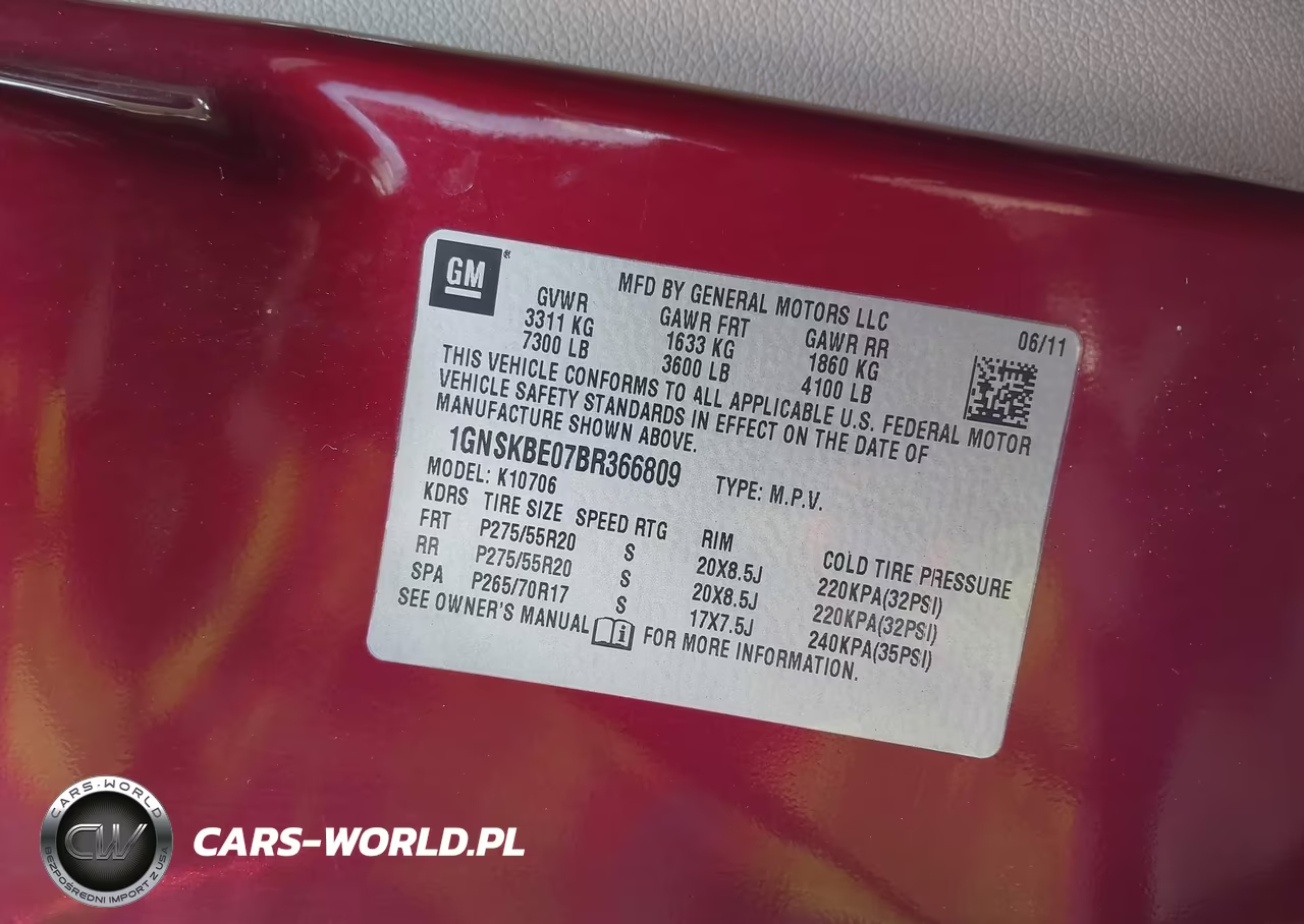 2011 Chevrolet Tahoe Lt VIN:1GNSKBE07BR366809 - 9