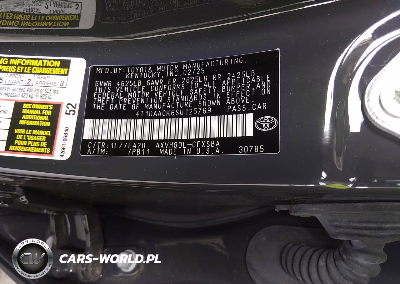 2025 Toyota Camry Se VIN:4T1DAACK6SU125769 - 9