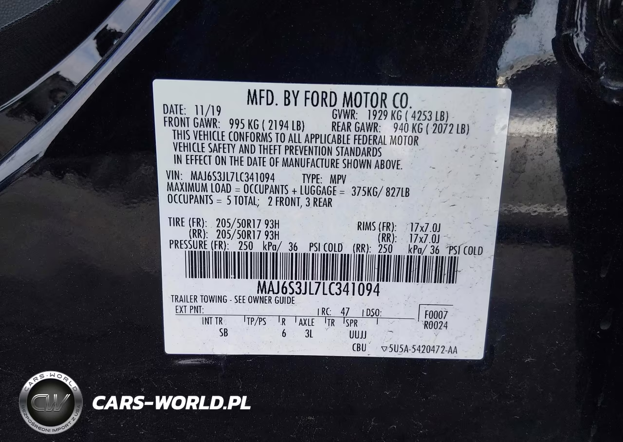 2020 Ford Ecosport Ses VIN:MAJ6S3JL7LC341094 - 9