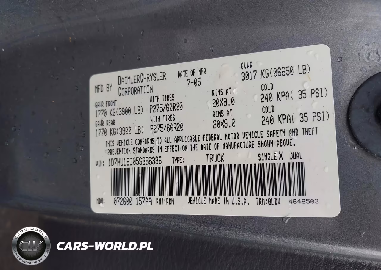 2005 Dodge Ram 1500 Slt-Laramie VIN:1D7HU18D05S366336 - 9