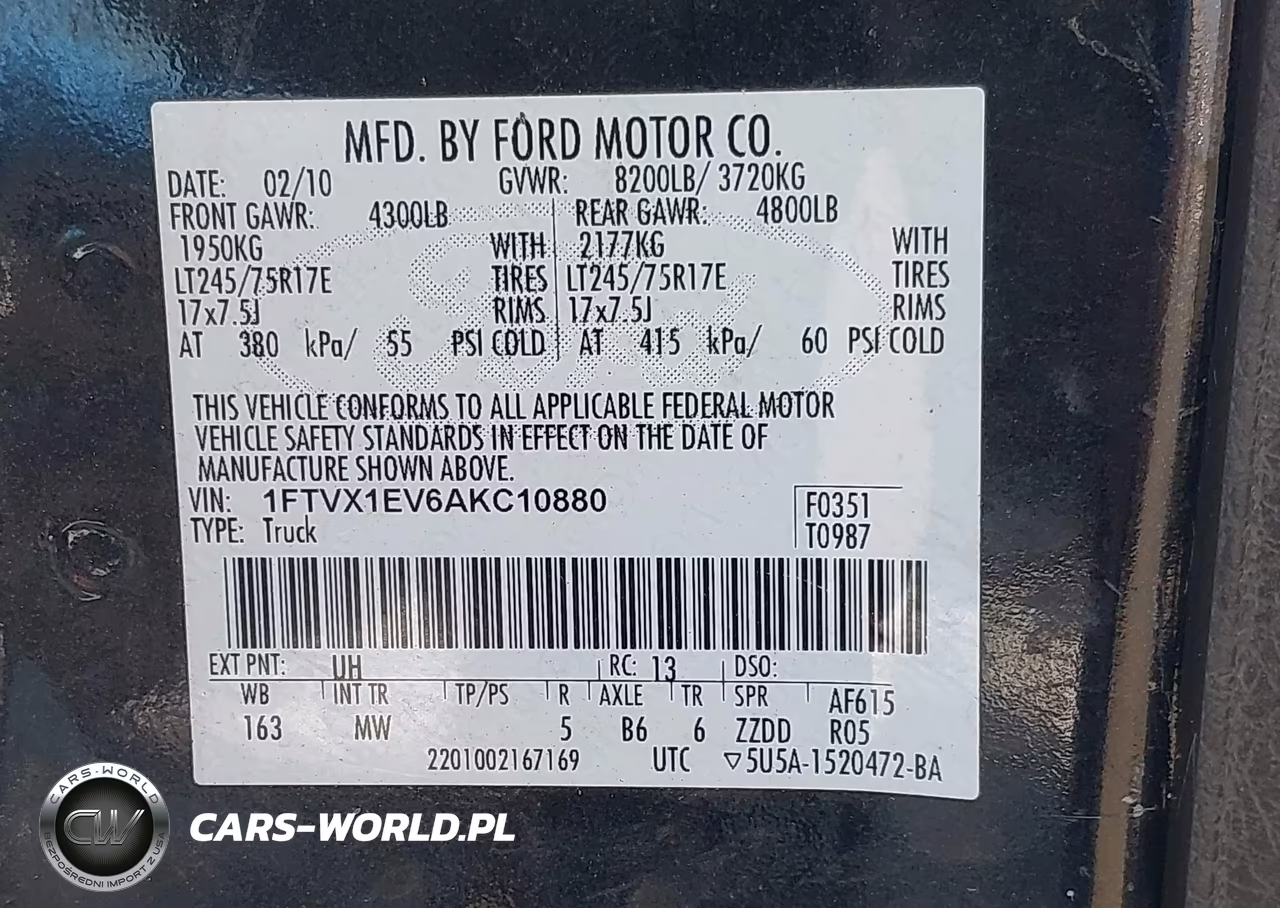 2010 Ford F-150 Xl-Xlt VIN:1FTVX1EV6AKC10880 - 9