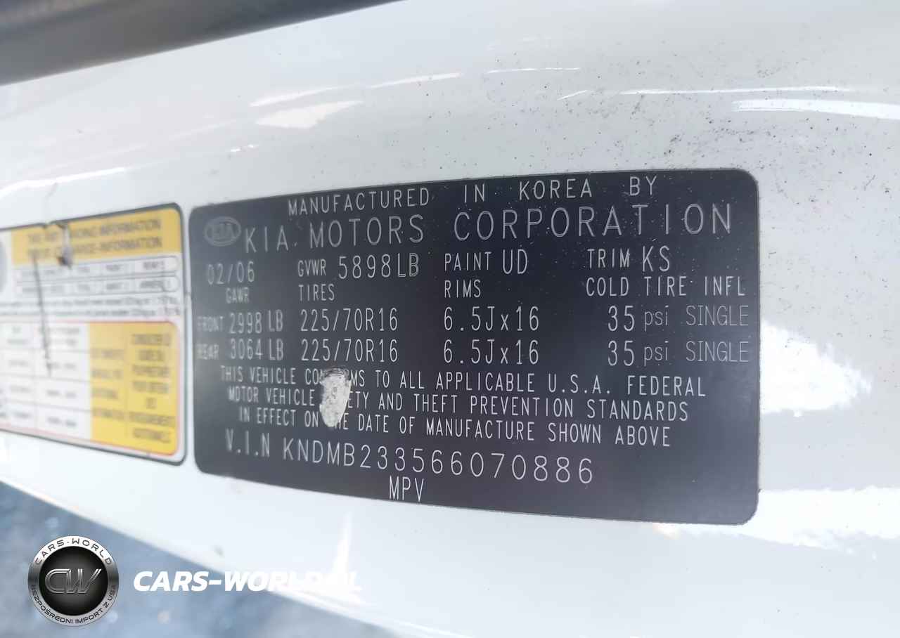 2006 Kia Sedona Ex-Lx VIN:KNDMB233566070886 - 9
