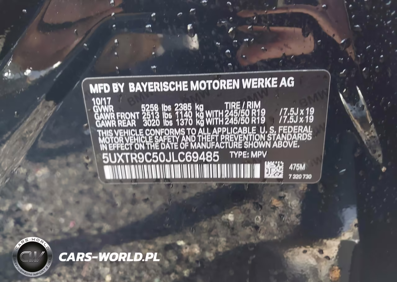 2018 BMW X3 xDrive30I VIN:5UXTR9C50JLC69485 - 9