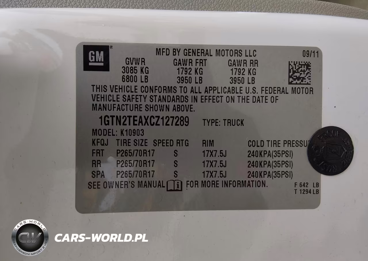 2012 GMC Sierra 1500 Work Truck VIN:1GTN2TEAXCZ127289 - 9