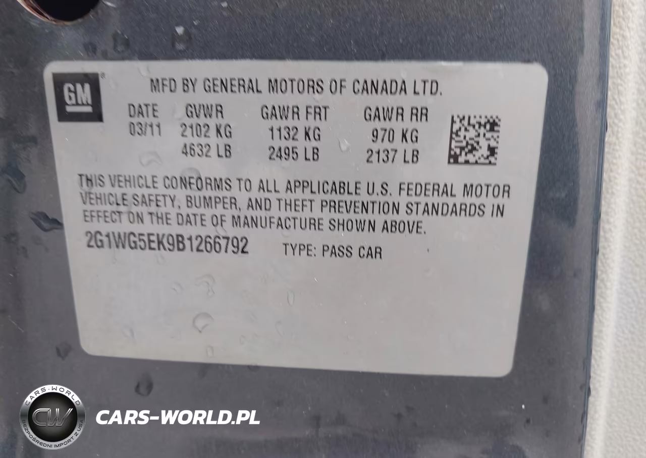 2011 Chevrolet Impala Lt VIN:2G1WG5EK9B1266792 - 9
