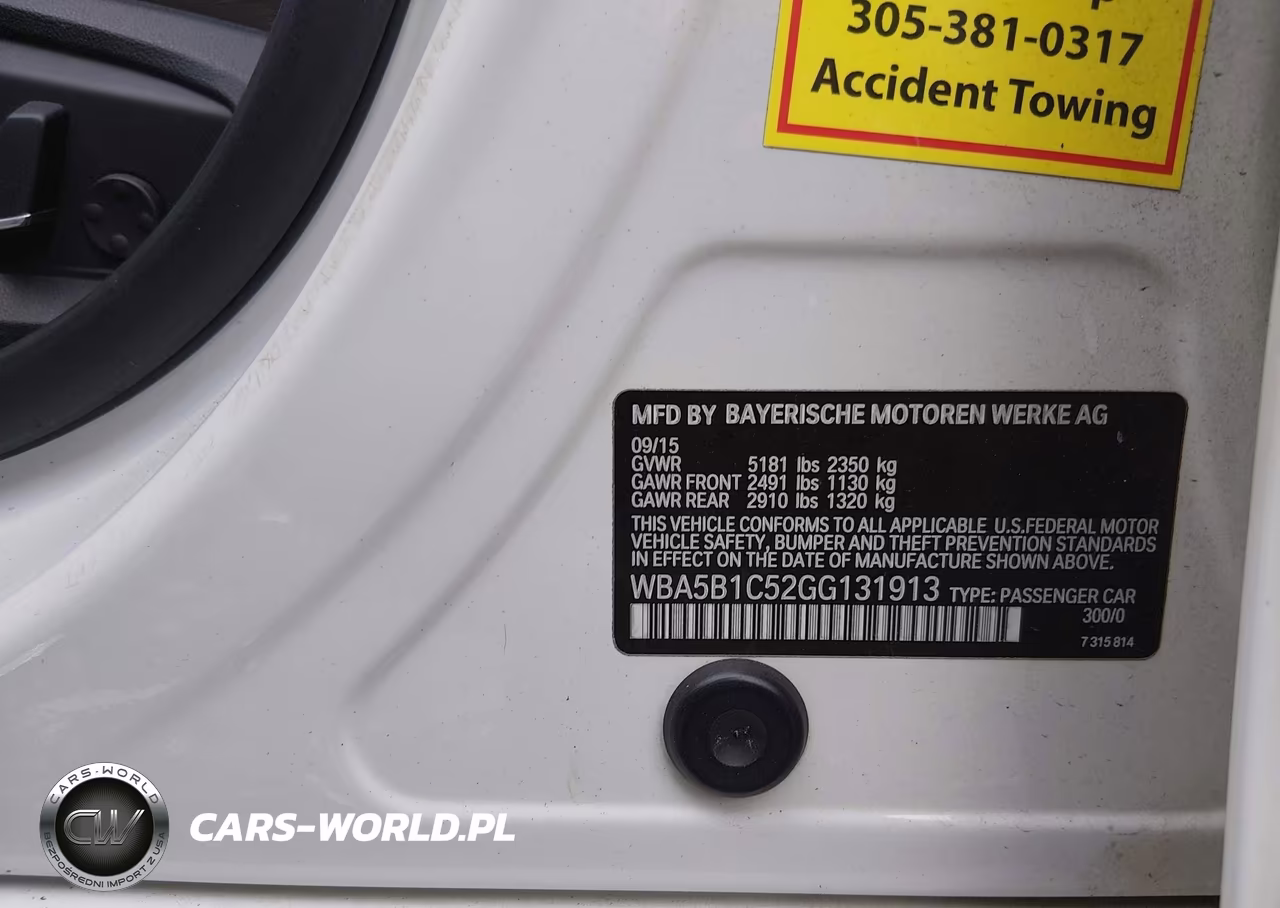 2016 BMW 535I VIN:WBA5B1C52GG131913 - 9