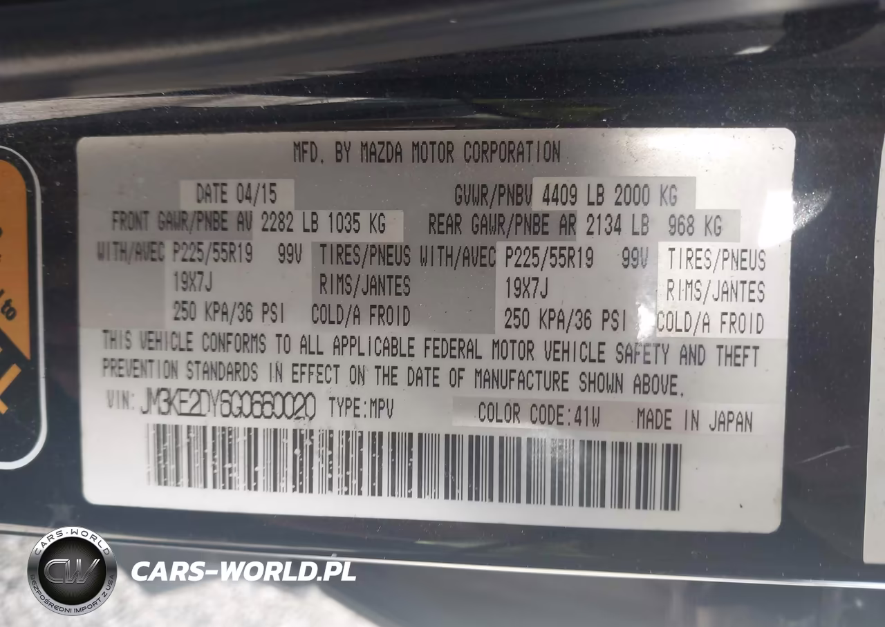 2016 Mazda Cx-5 Grand Touring VIN:JM3KE2DY6G0660020 - 9