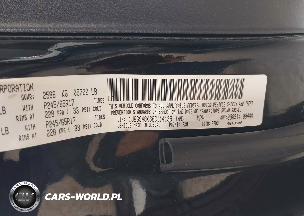 2008 Jeep Grand Cherokee Laredo VIN:1J8GS48K68C114139 - 9