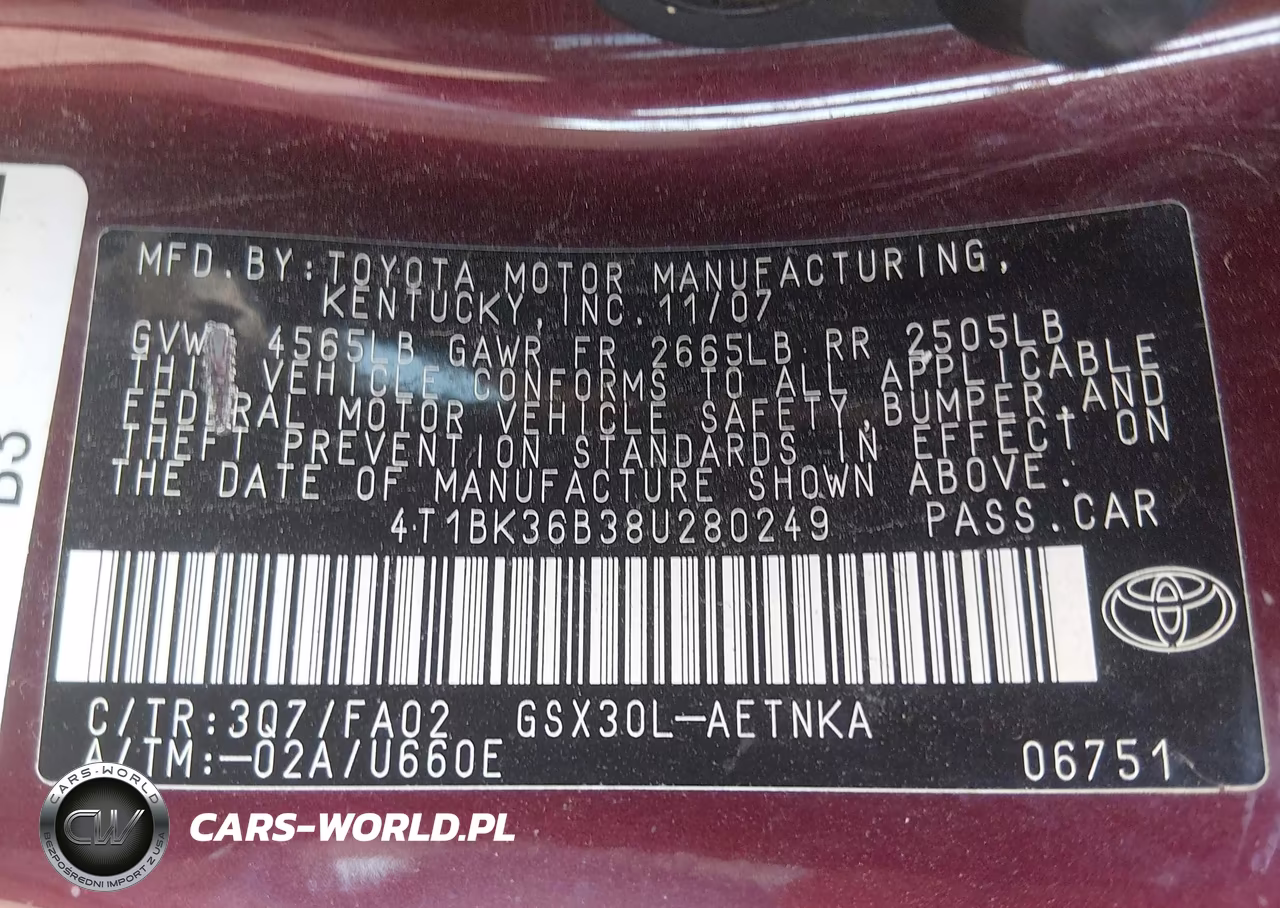 2008 Toyota Avalon Xl VIN:4T1BK36B38U280249 - 9
