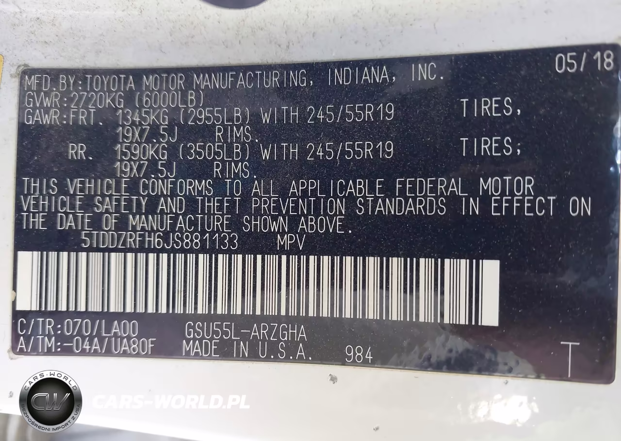 2018 Toyota Highlander Limited Platinum VIN:5TDDZRFH6JS881133 - 9