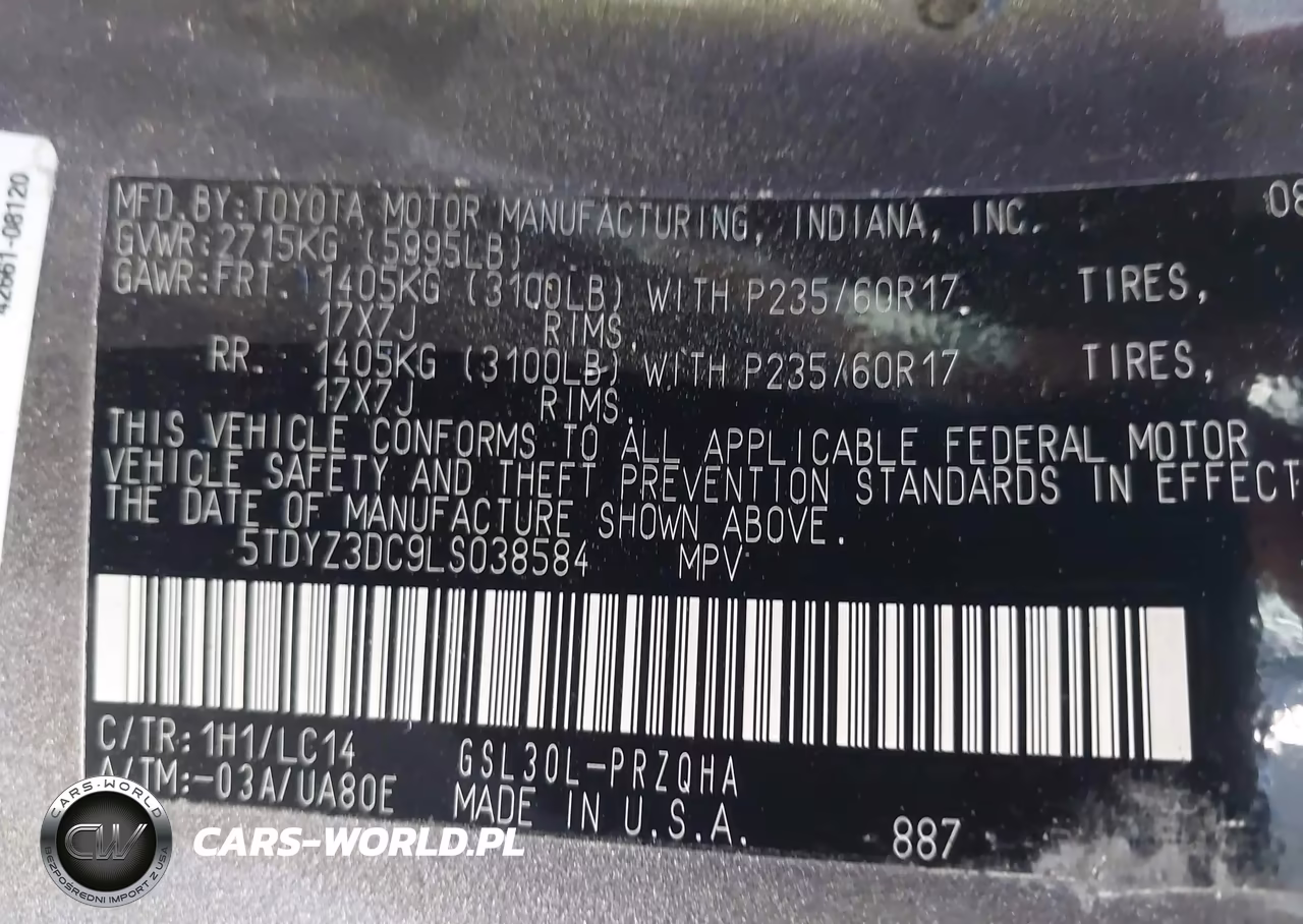 2020 Toyota Sienna Xle VIN:5TDYZ3DC9LS038584 - 9