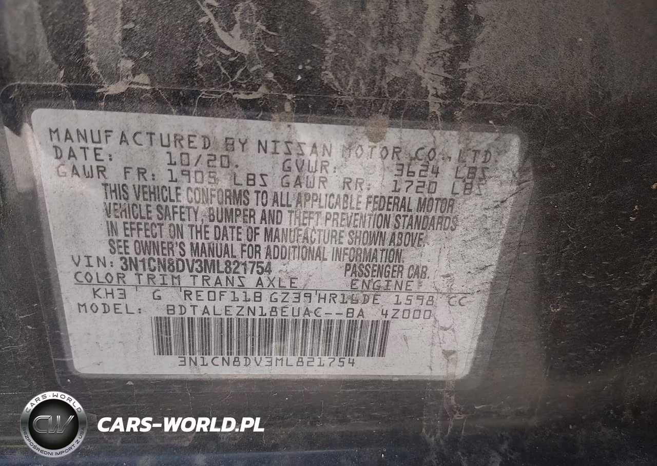 2021 Nissan Versa S Xtronic Cvt VIN:3N1CN8DV3ML821754 - 9