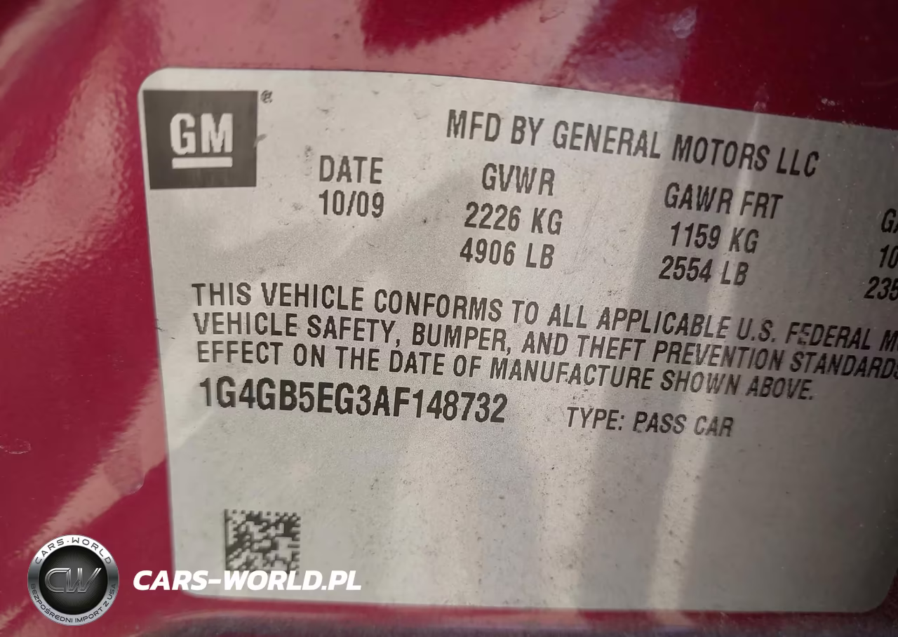 2010 Buick Lacrosse Cx VIN:1G4GB5EG3AF148732 - 9