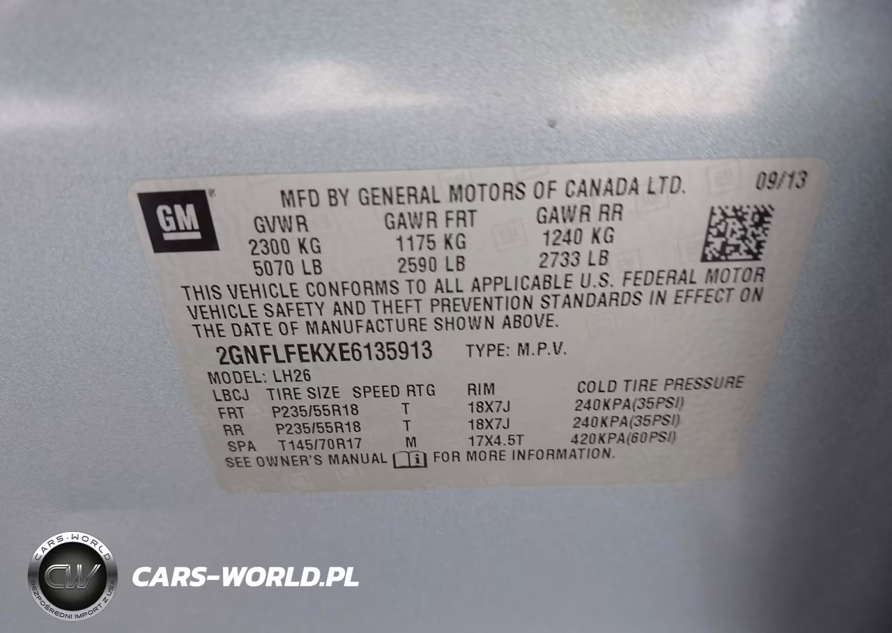 2014 Chevrolet Equinox 1Lt VIN:2GNFLFEKXE6135913 - 9