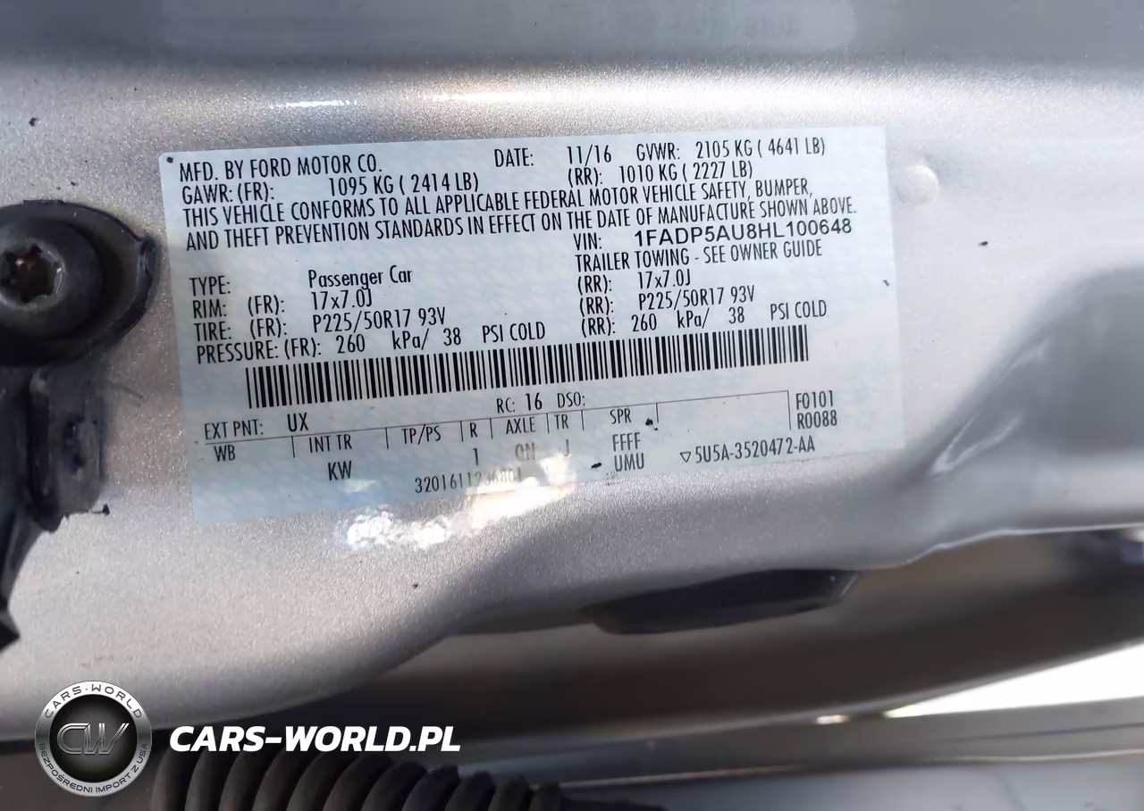 2017 Ford C-Max Hybrid Se VIN:1FADP5AU8HL100648 - 9