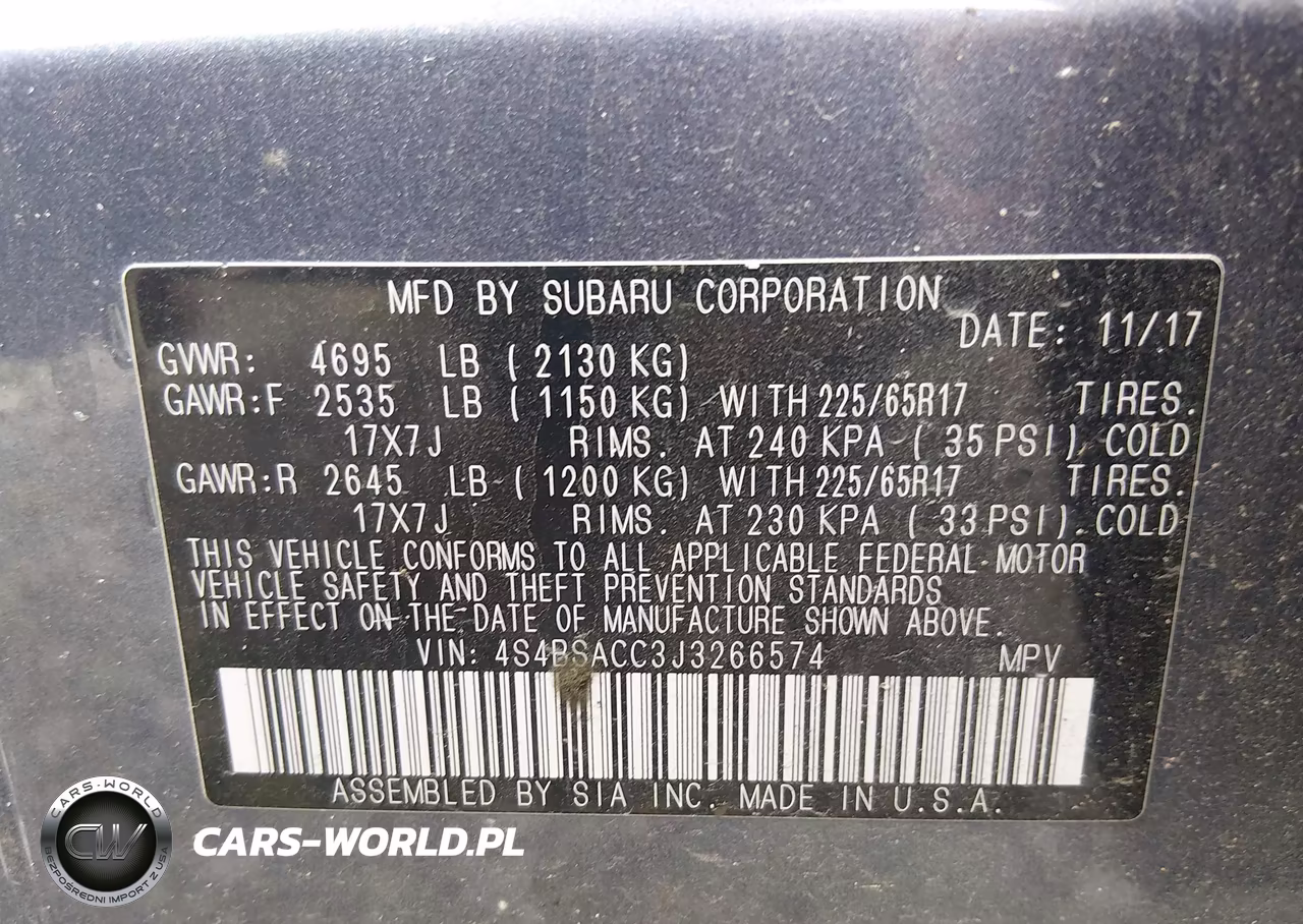2018 Subaru Outback 2.5I Premium VIN:4S4BSACC3J3266574 - 9