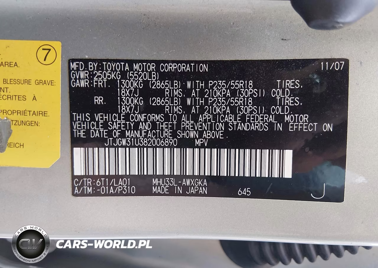 2008 Lexus Rx 400H VIN:JTJGW31U382006890 - 9