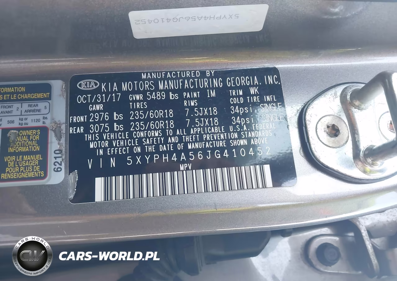 2018 Kia Sorento 3.3L Ex VIN:5XYPH4A56JG410452 - 9