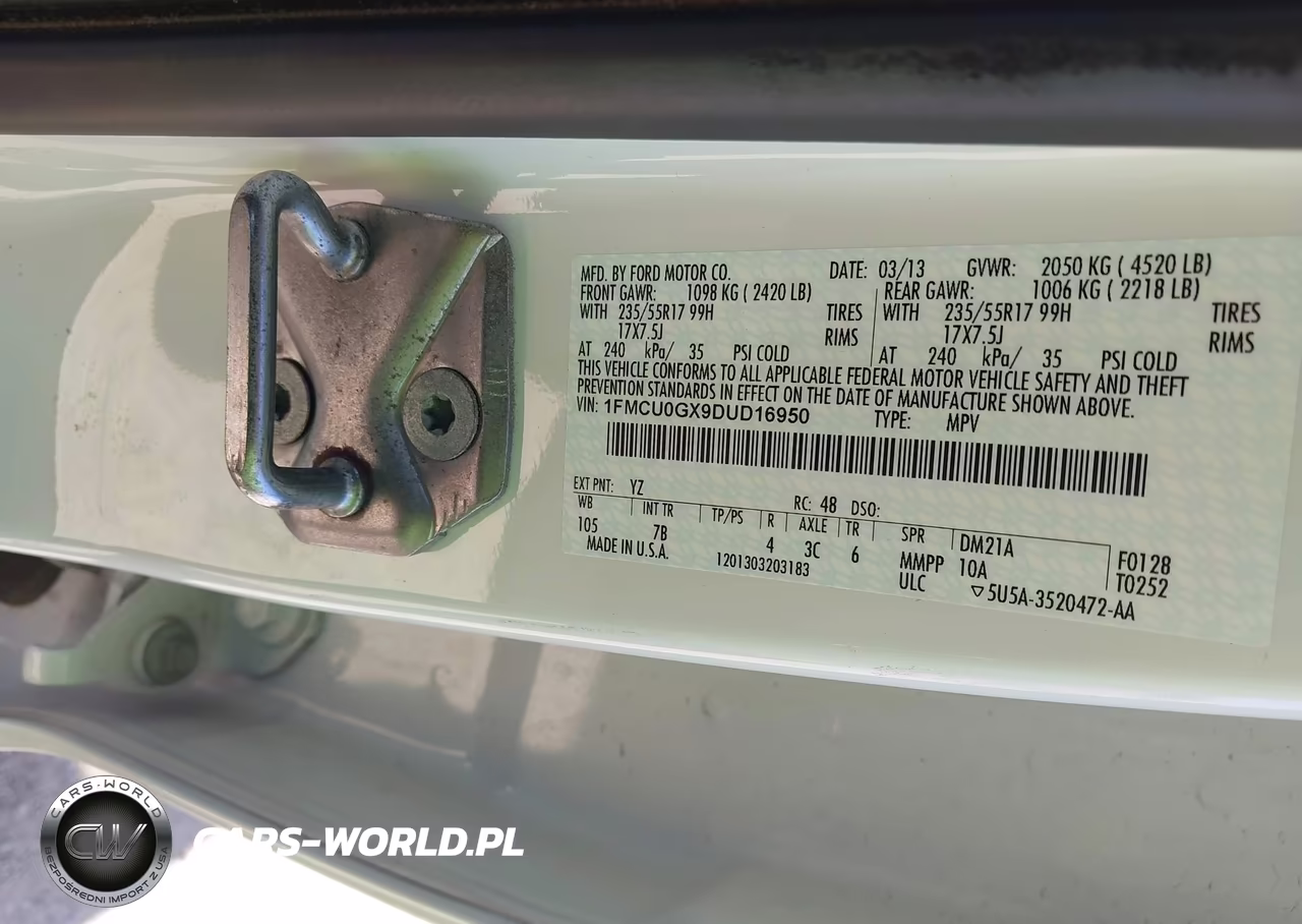 2013 Ford Escape Se VIN:1FMCU0GX9DUD16950 - 9