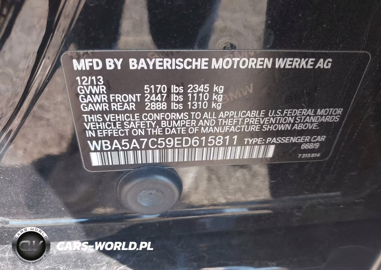 2014 BMW 528I xDrive VIN:WBA5A7C59ED615811 - 9