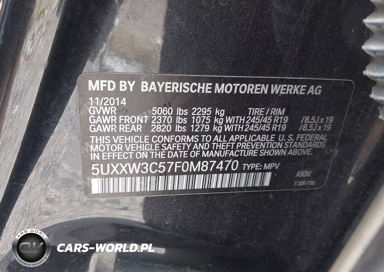 2015 BMW X4 xDrive28I VIN:5UXXW3C57F0M87470 - 9