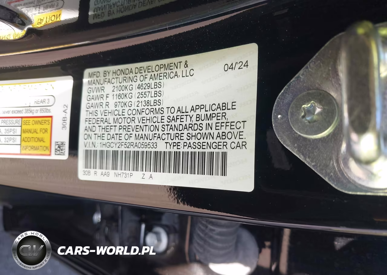 2024 Honda Accord Hybrid Sport VIN:1HGCY2F52RA059533 - 9