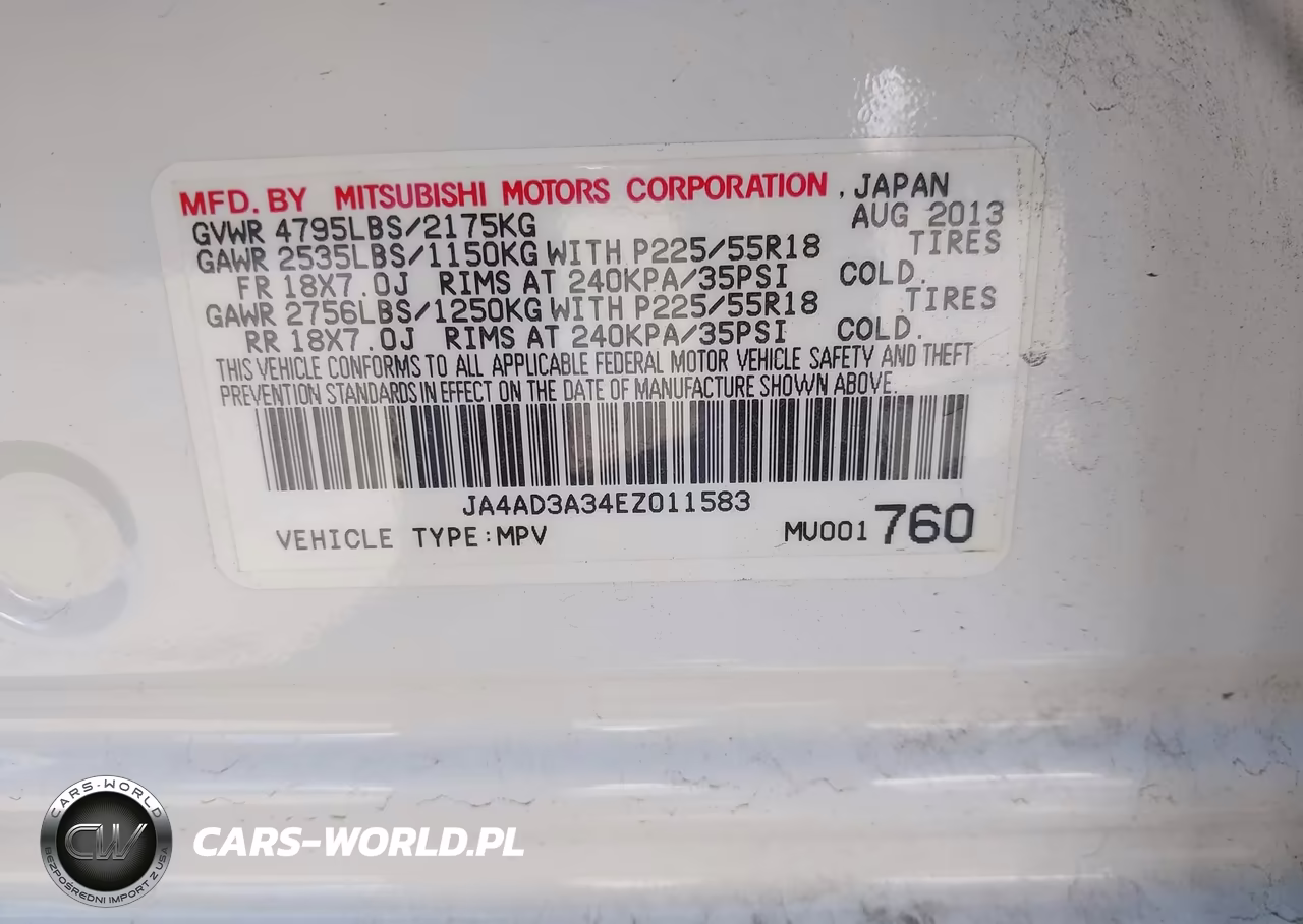 2014 Mitsubishi Outlander Se VIN:JA4AD3A34EZ011583 - 9