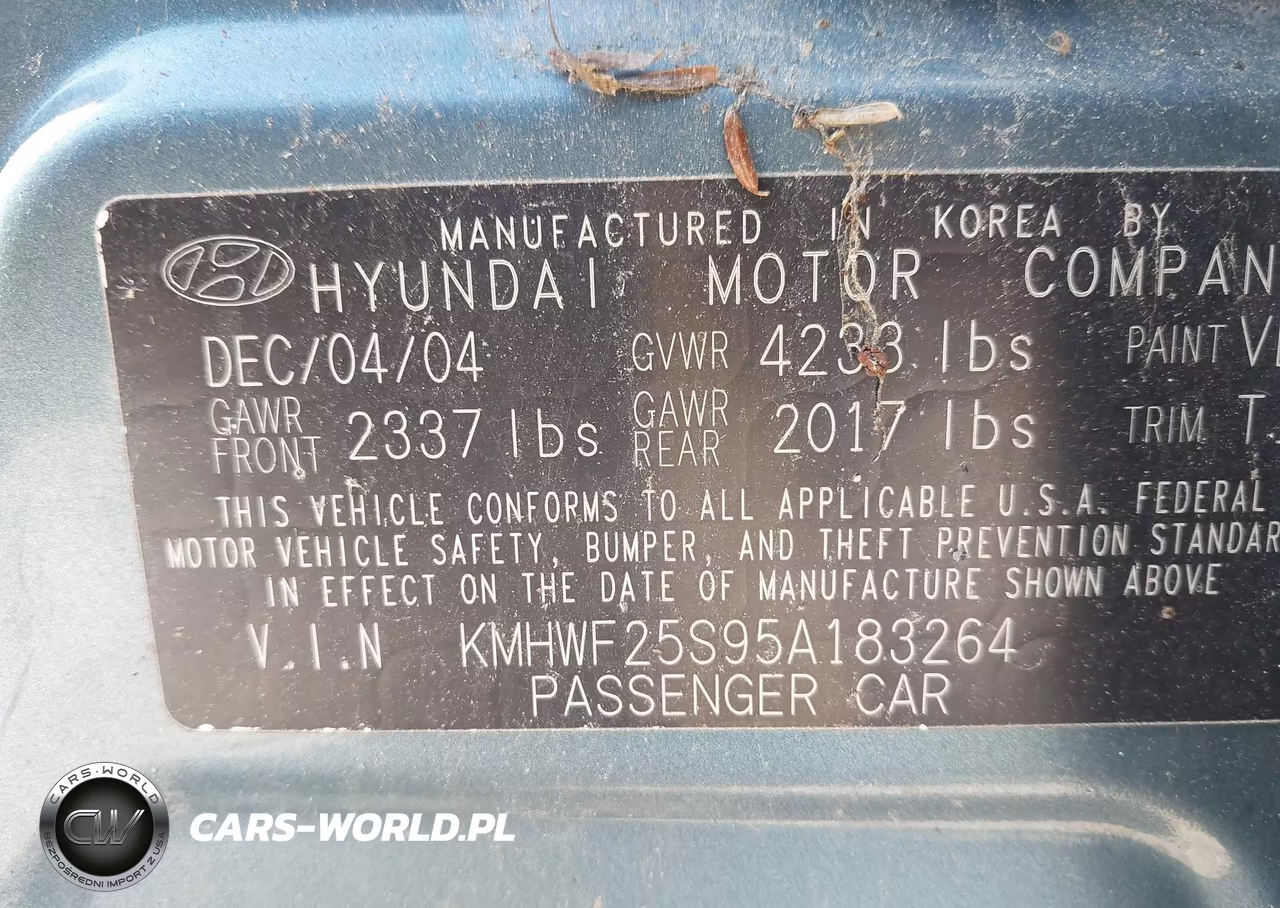 2005 Hyundai Sonata Gl VIN:KMHWF25S95A183264 - 9