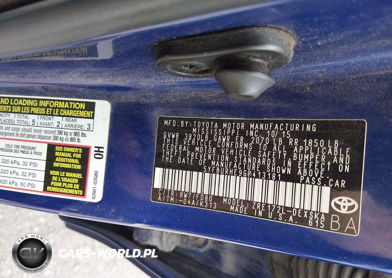 2016 Toyota Corolla S Plus VIN:5YFBURHE9GP413181 - 9
