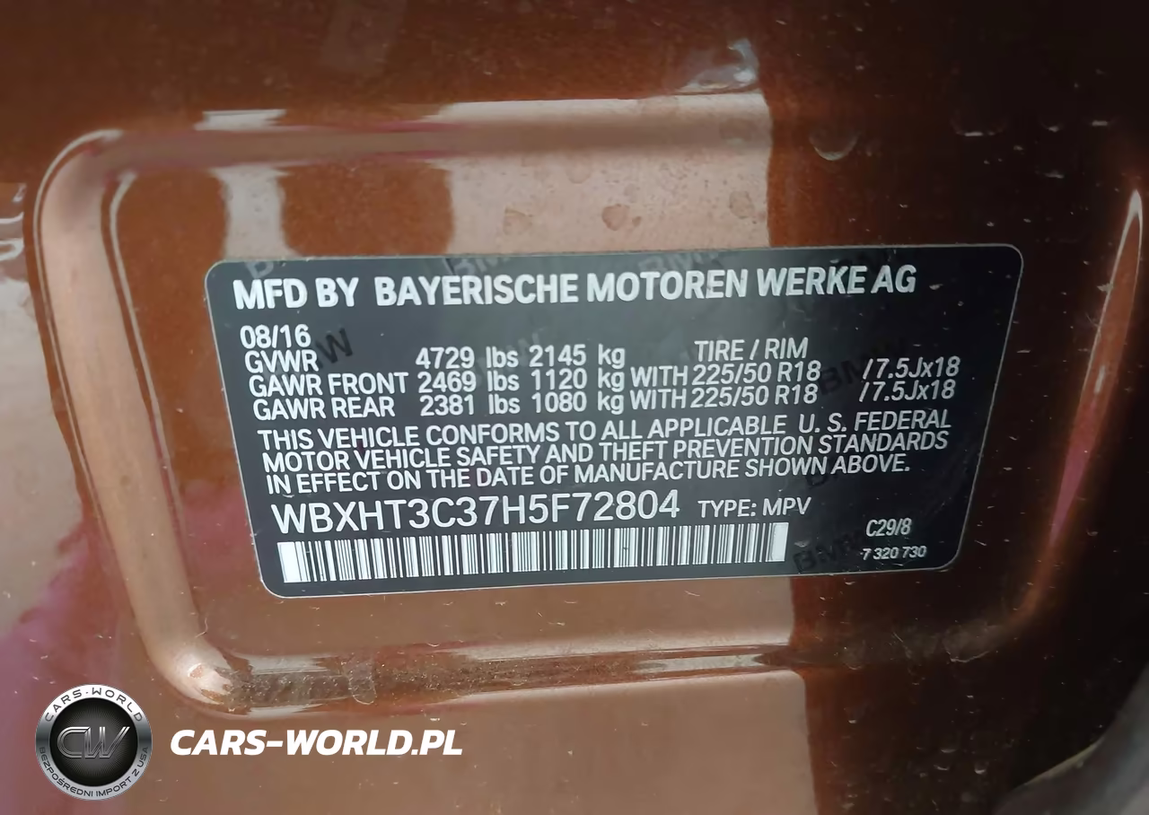 2017 BMW X1 xDrive28I VIN:WBXHT3C37H5F72804 - 9